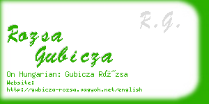 rozsa gubicza business card